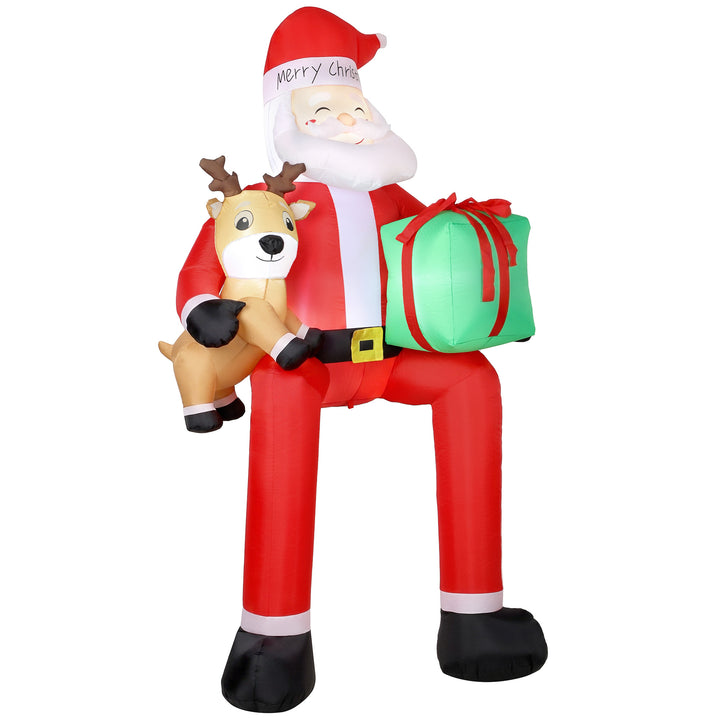 9.3ft Giant Christmas Inflatable Hanging Santa Claus Sitting with
