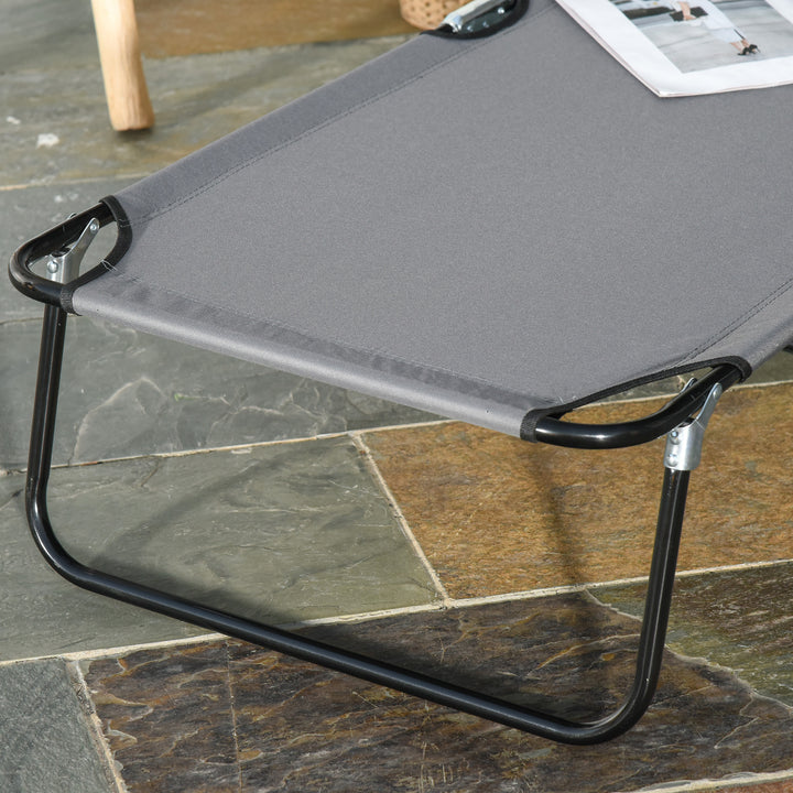 MCL Folding Sun Lounger Reclining Chair w/ Pillow Reading Hole Garden Beach