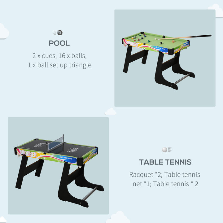 HOMCOM MDF 4-in-1 Multi Indoor Game Sports Table