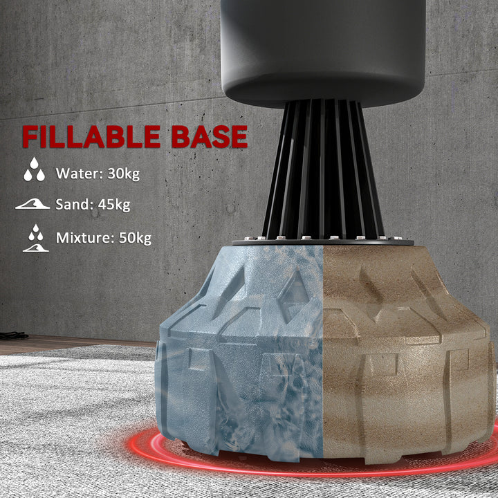 175cm Heavy Boxing Bag with Stand and Suction Cup Base