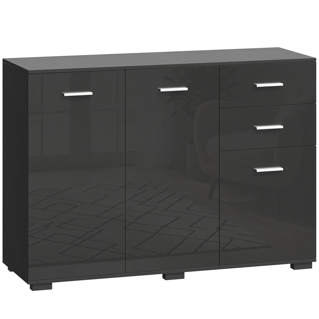 Sideboard, Modern Storage Cabinet with 2 Drawers, 3 Doors and Adjustab