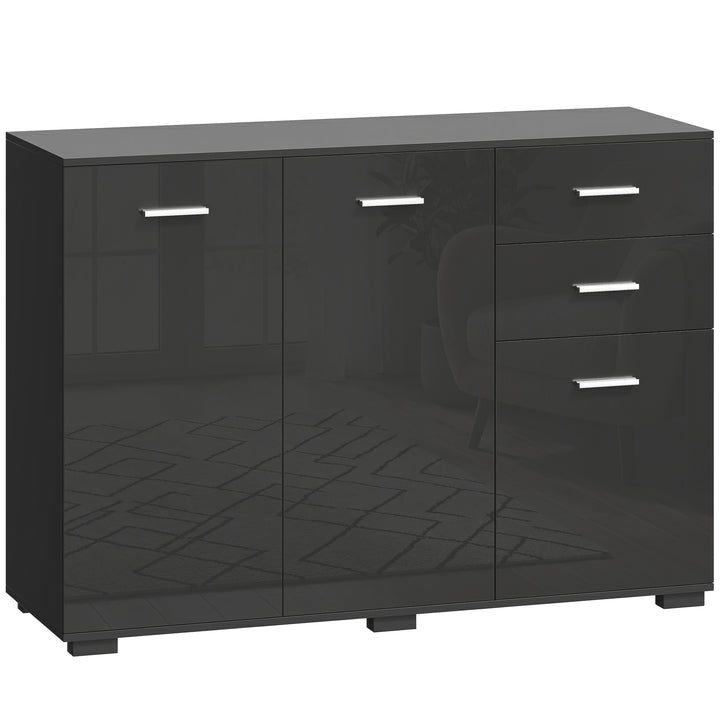 Sideboard, Modern Storage Cabinet with 2 Drawers, 3 Doors and Adjustab