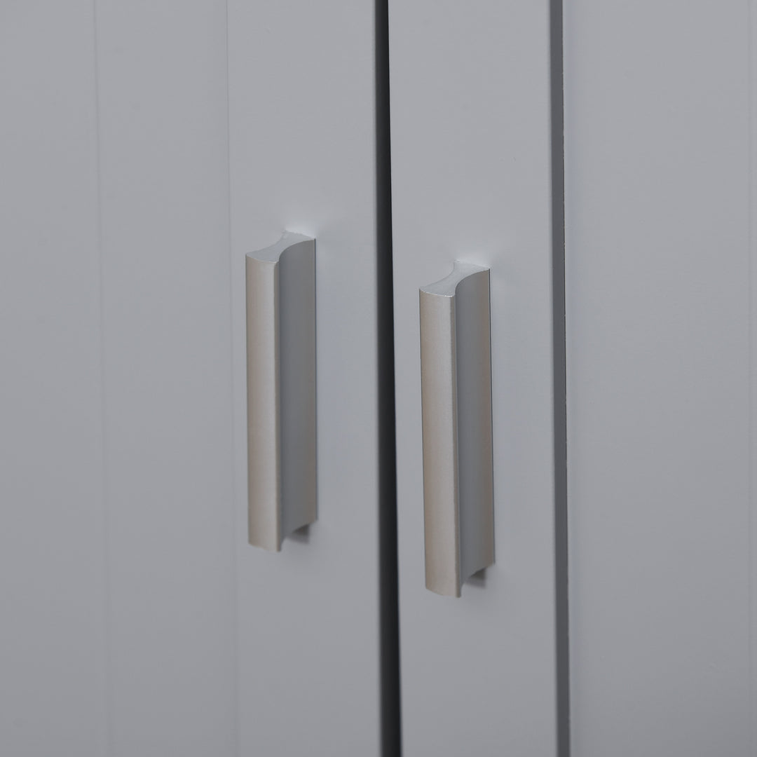 MCL Wooden Cat Litter Box Enclosure Furniture with Adjustable Interior Wall & Large Tabletop for Nightstand, Grey