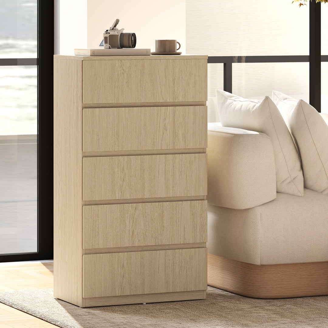Chest of Drawers, 5-Drawer Storage Cabinets, Modern Dresser, Storage D