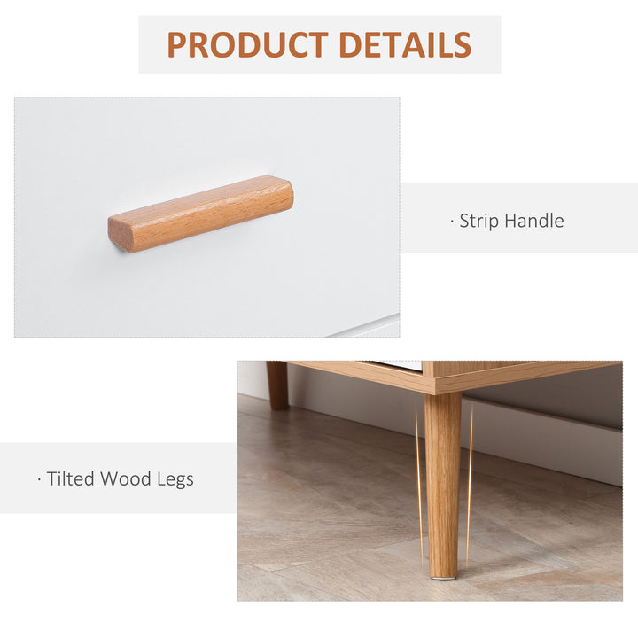 MCL Chest of Drawers with 3 Drawers, Bedroom Cabinet, Storage Organizer for Living Room, White and Natural