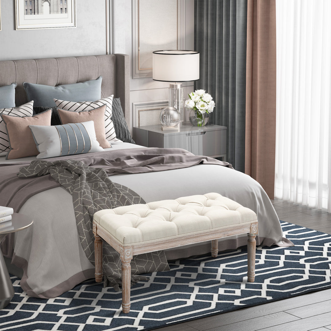 80cm End of Bed Bench, Window Seat, Tufted Bench for Bedroom - view 2