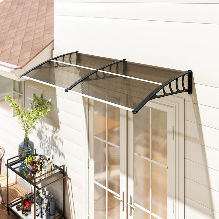 Front Door Canopy, Outdoor Awning, Rain Shelter, 200 x 96cm