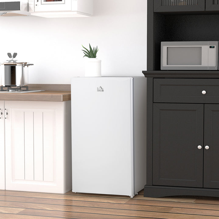 91 Litre Freestanding Under Counter Fridge Freezer, Small Fridge with Chiller Box, Adjustable Thermostat, 47.5cm Wide, White