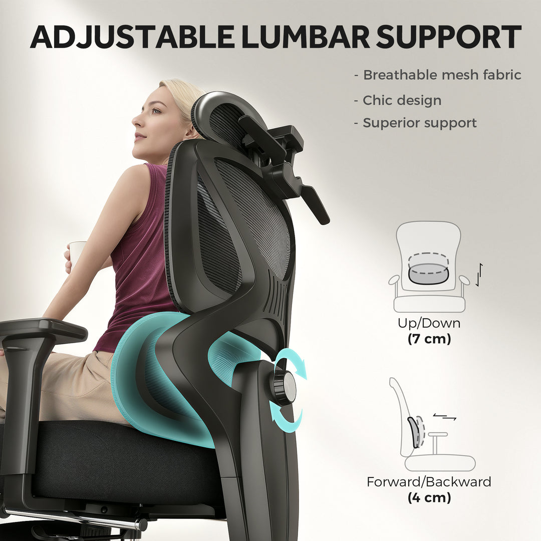 Ergonomic and Adjustable Office Chair - Black