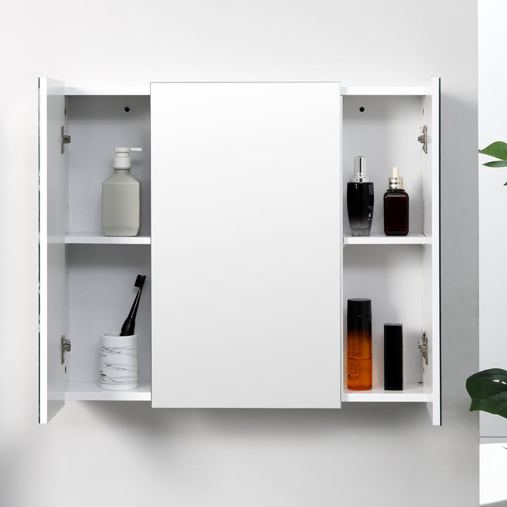 Wall Mounted Mirror Cabinet - White