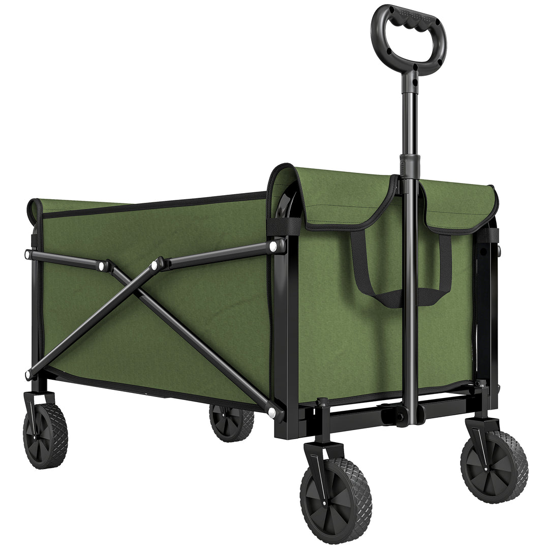 81L Festival Trolley on Wheels, Compact Garden Folding Trolley Cart wi