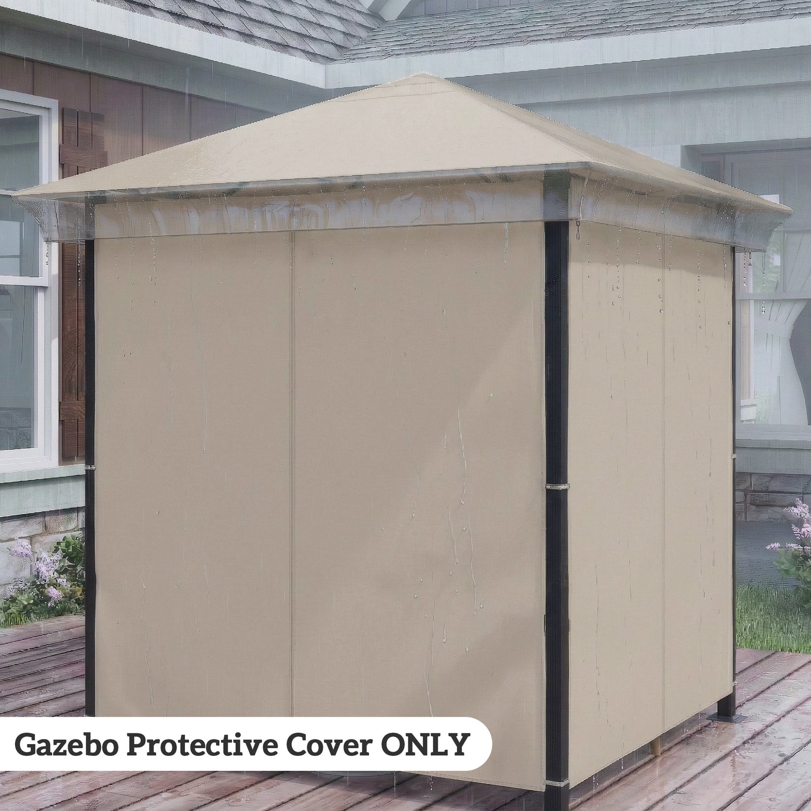 2 x 2 (m) Gazebo Protective Cover, Waterproof Cover for Gazebo, Canopy