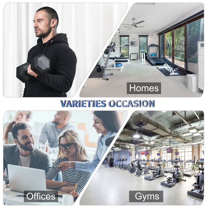 MCL 15KG Single Rubber Hex Dumbbell Portable Hand Weights Dumbbell Home Gym