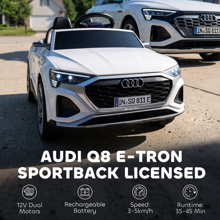 Audi Q8 etron Sportback Licensed Ride on Car with Remote Control, Four