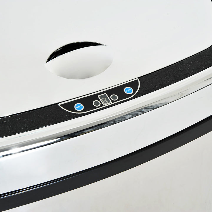 HOMCOM 68L Automatic Sensor Lid Steel Kitchen Bin Silver | Aosom UK