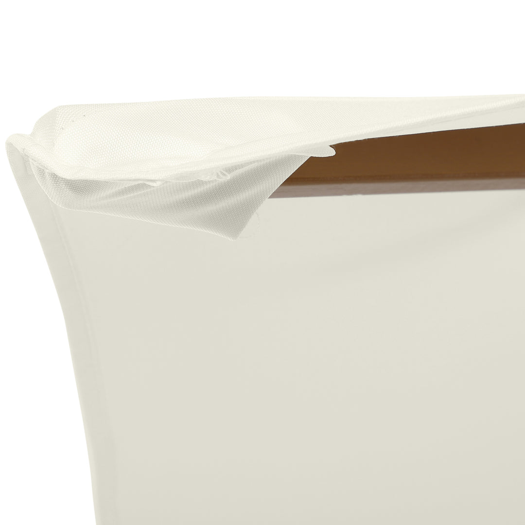 MCL 2.5m Patio Umbrella, Wood Garden Parasol, Sun Shade with 6 Ribs and Top Vent for Outdoor, White