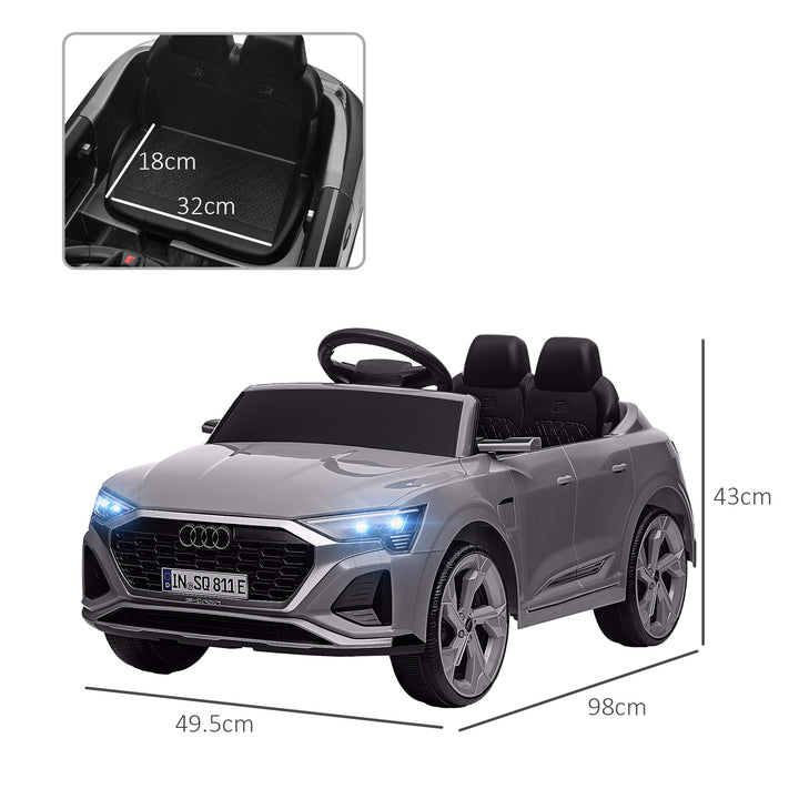 Audi Q8 e-tron Sportback Licensed 12V Ride on Car w/ Remote, 4 Spring 