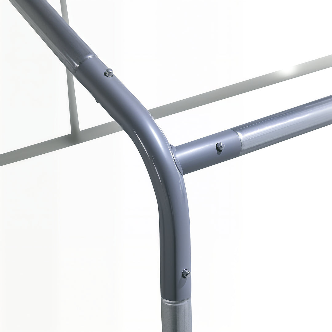 MCL Chicken Run Galvanised Walk-in Chicken Coop Hen Poultry House Cage Rabbit Hutch Pet Playpen Garden w/ Water-Resist Cover, 3 x 2 x 2m