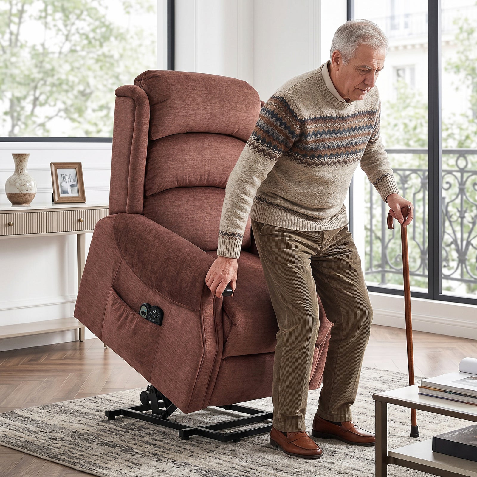 Power Lift Recliner with Vibration Massage and Heat, Lift Chair for Ta