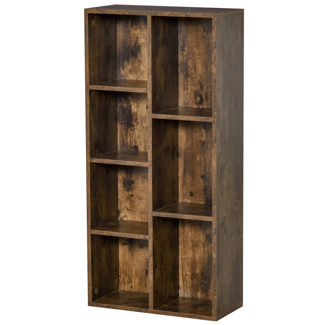 MCL Seven-Cube Bookcase - Rustic Brown Wood Effect