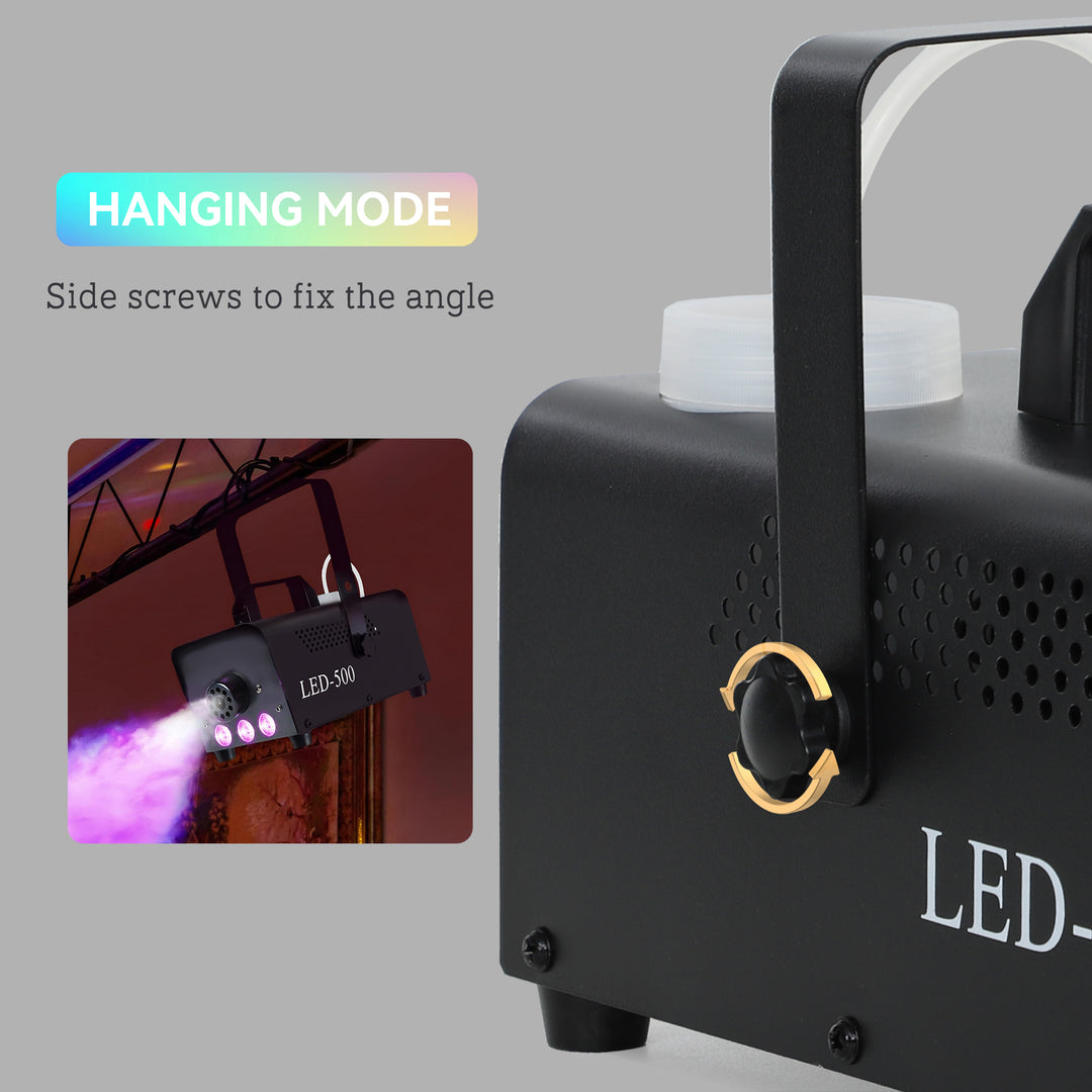 Halloween Smoke Machine with 3 RGB LED Lights and 4 Effects
