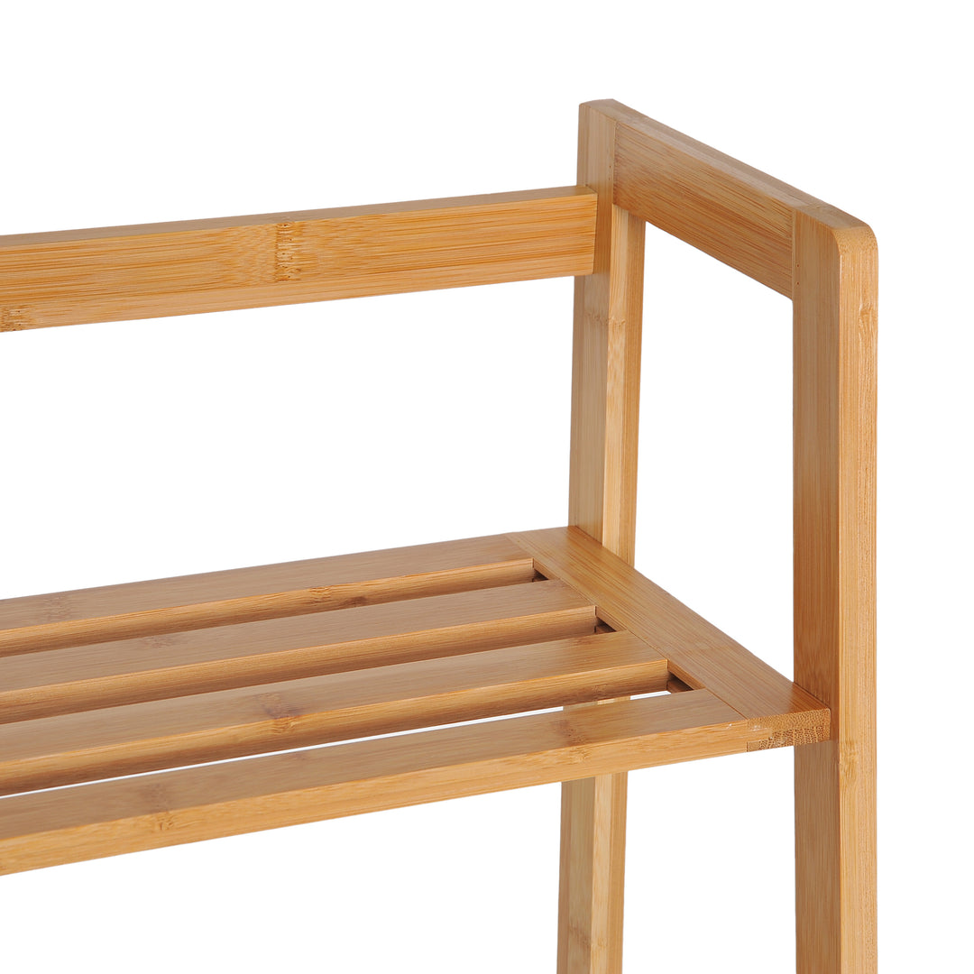 Bamboo Ladder Shelf, 4-Tier Bookshelf, Freestanding Bookcase for Living Room, Study, Bedroom, Home Office, 48 x 31.5 x 120cm, Natural Wood Effect