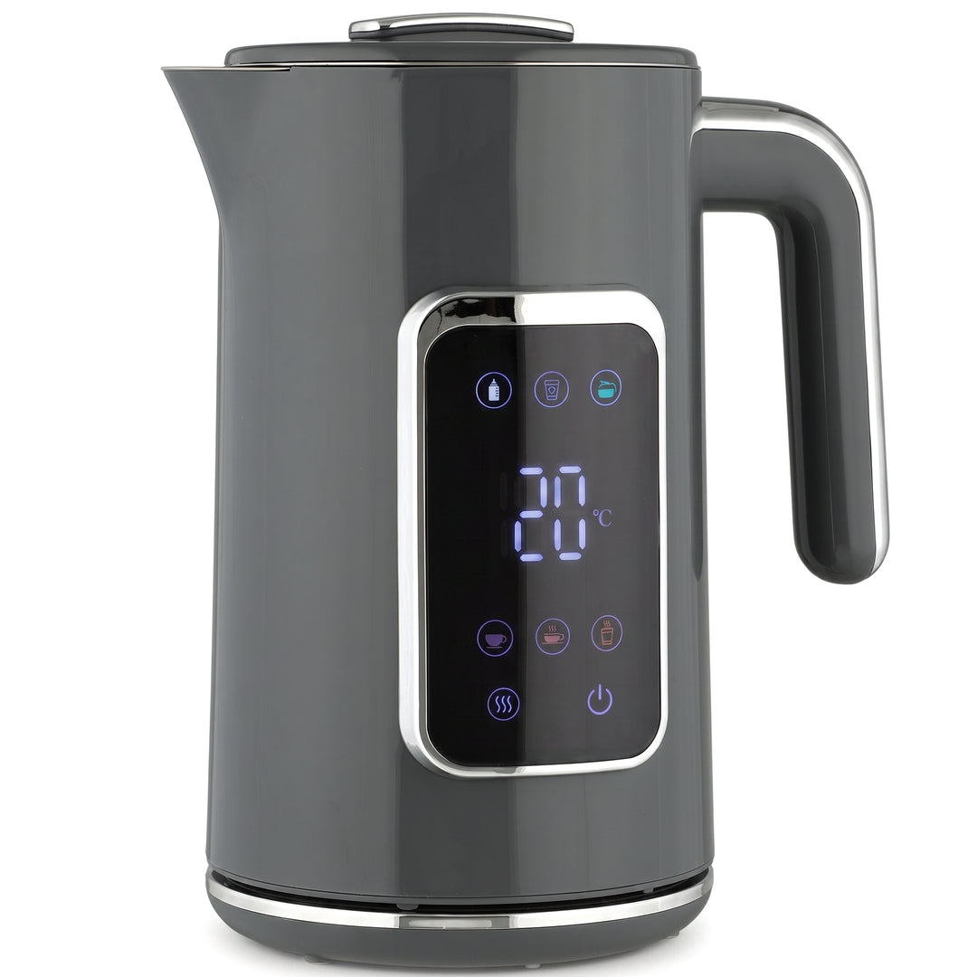 Electric Kettle, 1.7L Fast Boil 3000W Water Kettle with LED Display - Grey