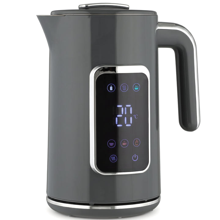 Electric Kettle, 1.7L Fast Boil 3000W Water Kettle with LED Display - Grey