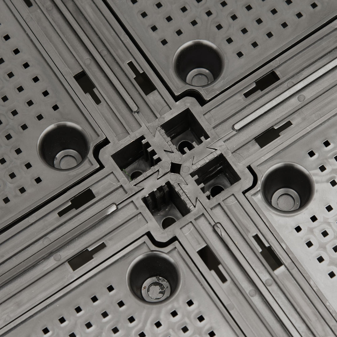 MCL Set of 6 26L Garden Raised Bed Elevated Patio Flower Plant Planter Box PP Vegetables Planting Container, Brown