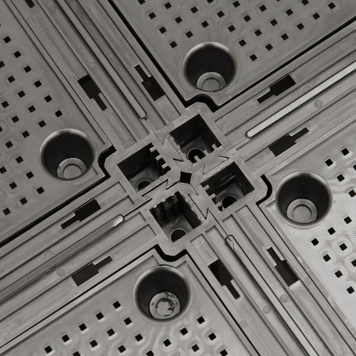 MCL Set of 6 26L Garden Raised Bed Elevated Patio Flower Plant Planter Box PP Vegetables Planting Container, Brown