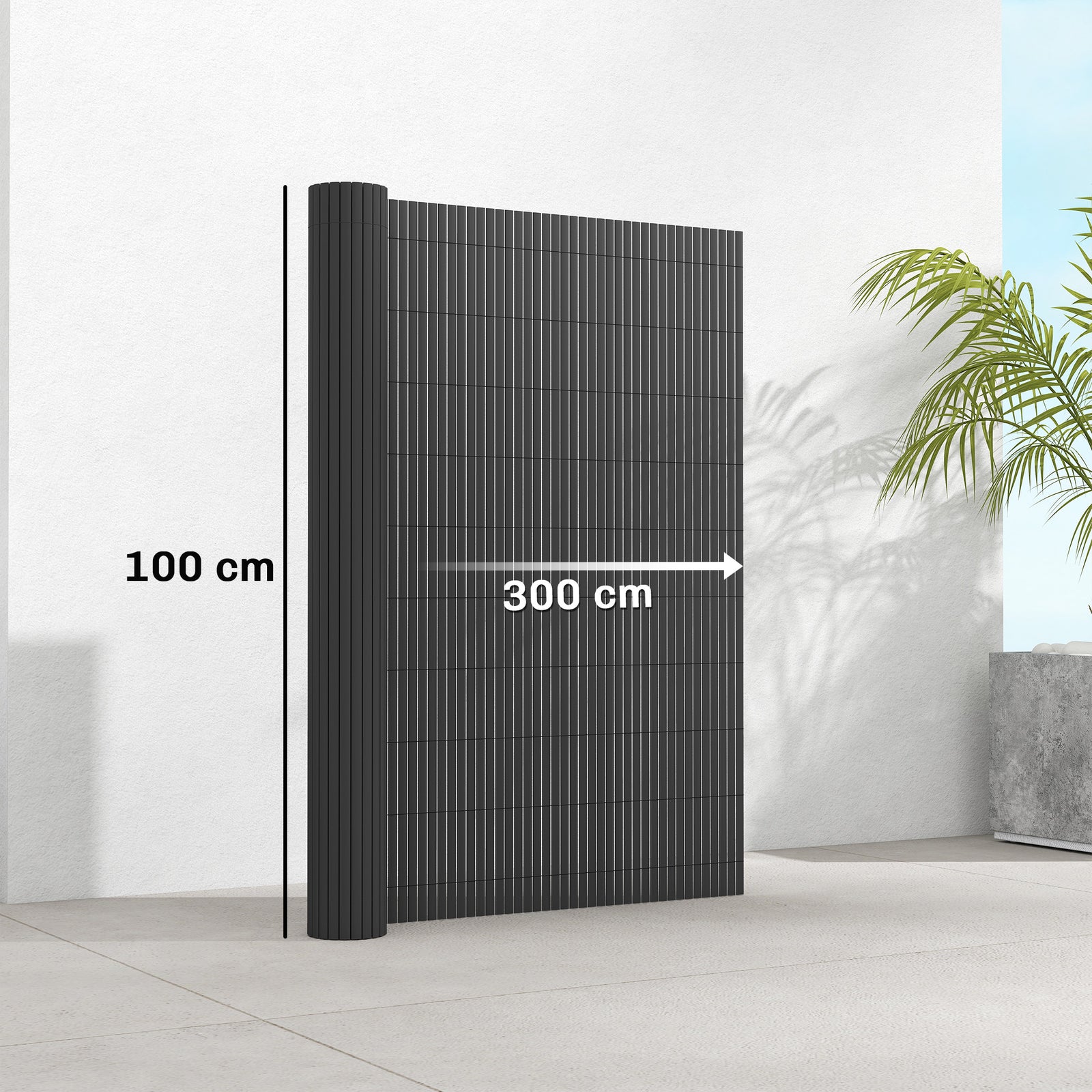 2Pcs Plastic Privacy Screening Fence, 1m x 3 m Waterproof Windbreak Fe