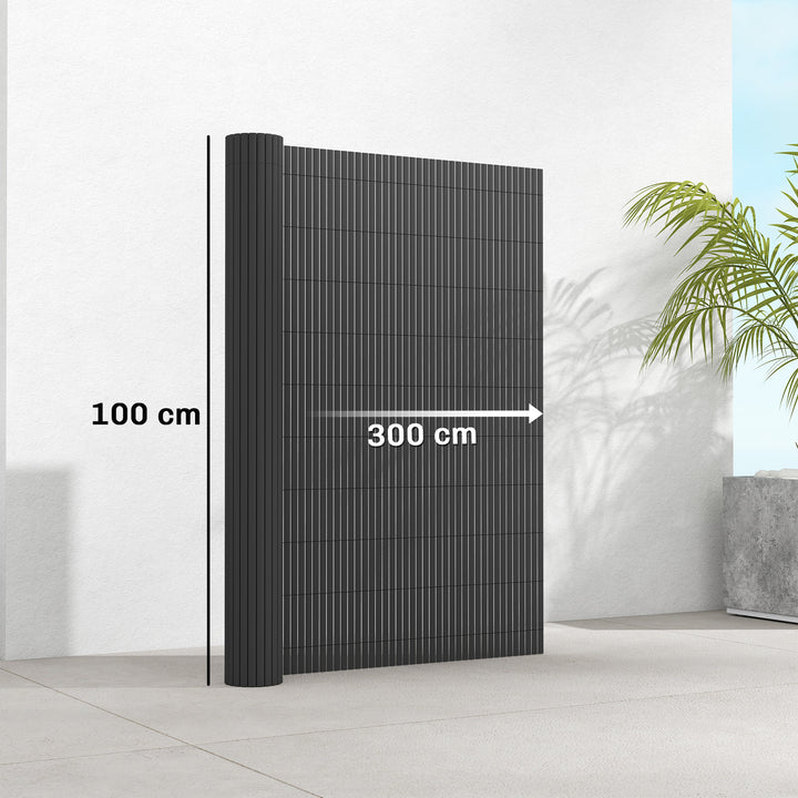 2Pcs Plastic Privacy Screening Fence, 1m x 3 m Waterproof Windbreak Fe