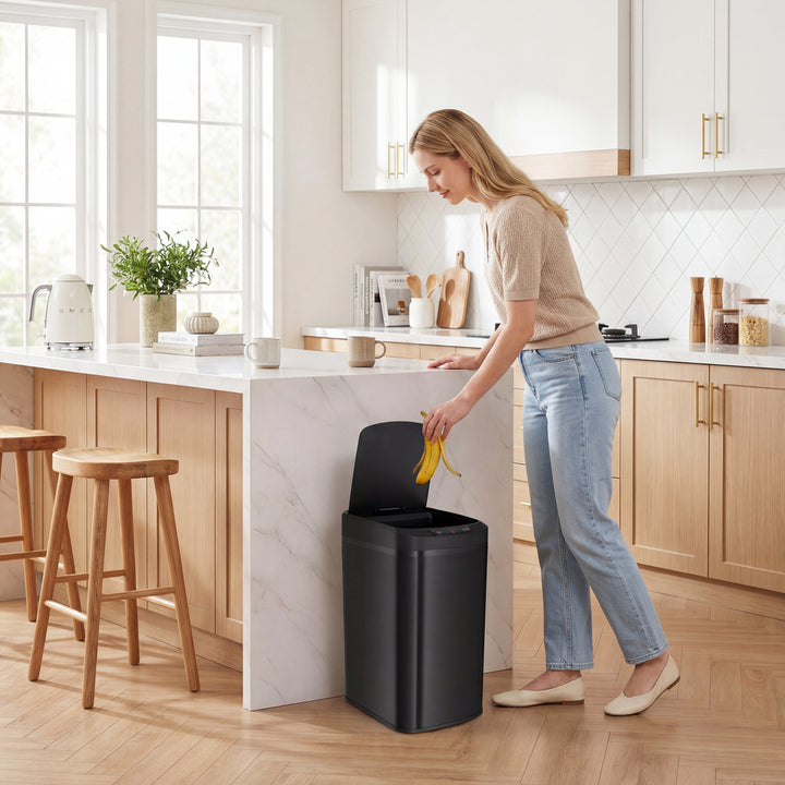 12L Sensor Bin, Automatic Touchless Motion Sensor Kitchen Bin with Fingerprint Resistant Stainless Steel