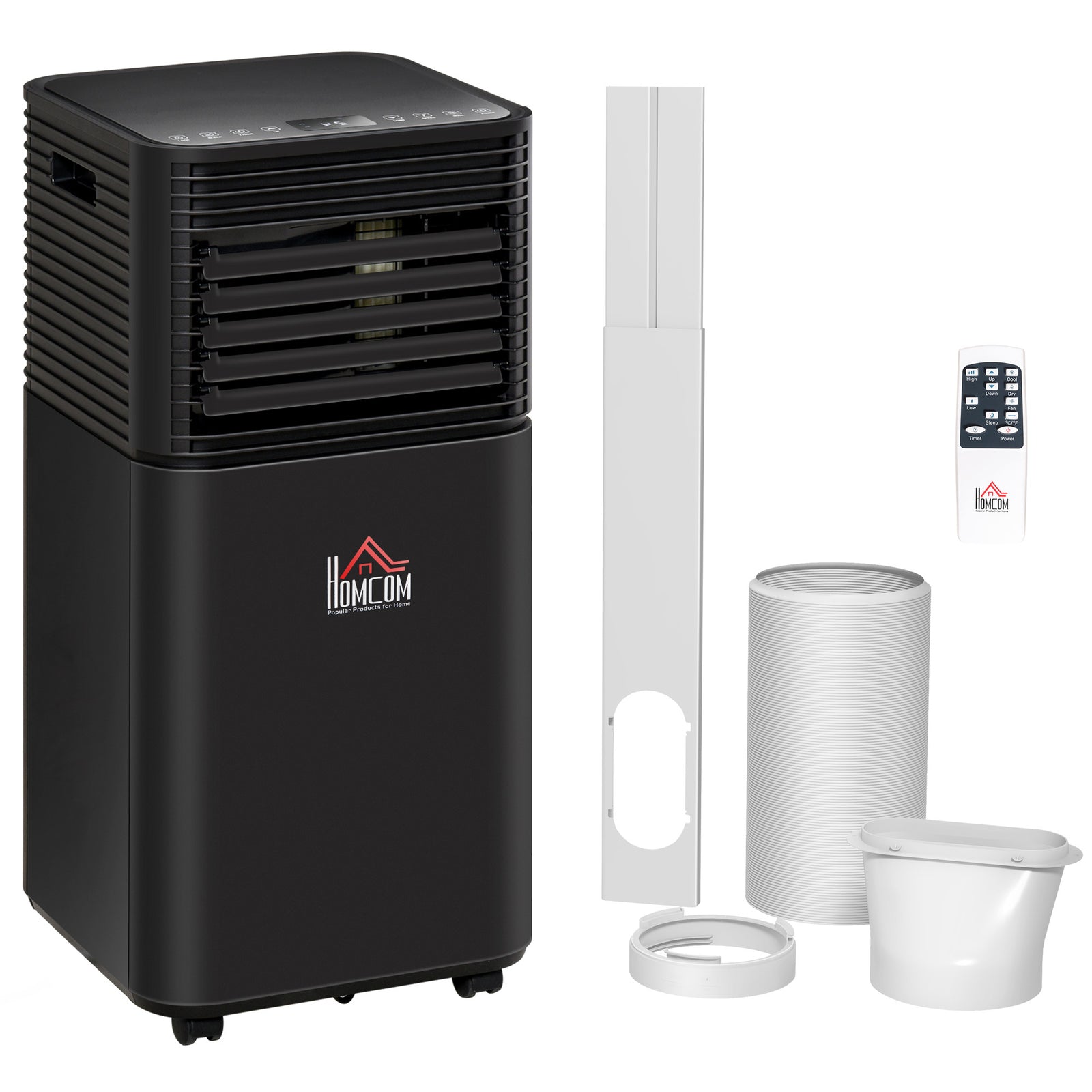5000 BTU 4-In-1 Portable Air Conditioner Unit Cooling Dehumidifying Ventilating for Room up to 18m², with Fan, Remote, 24H Timer, Window Mount Kit, R290, A Energy Efficiency