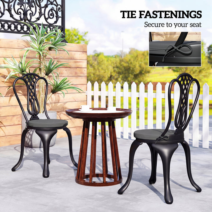Outdoor Bistro Chair Cushions Set of 4 with Removable Cover, 41 x 41 x