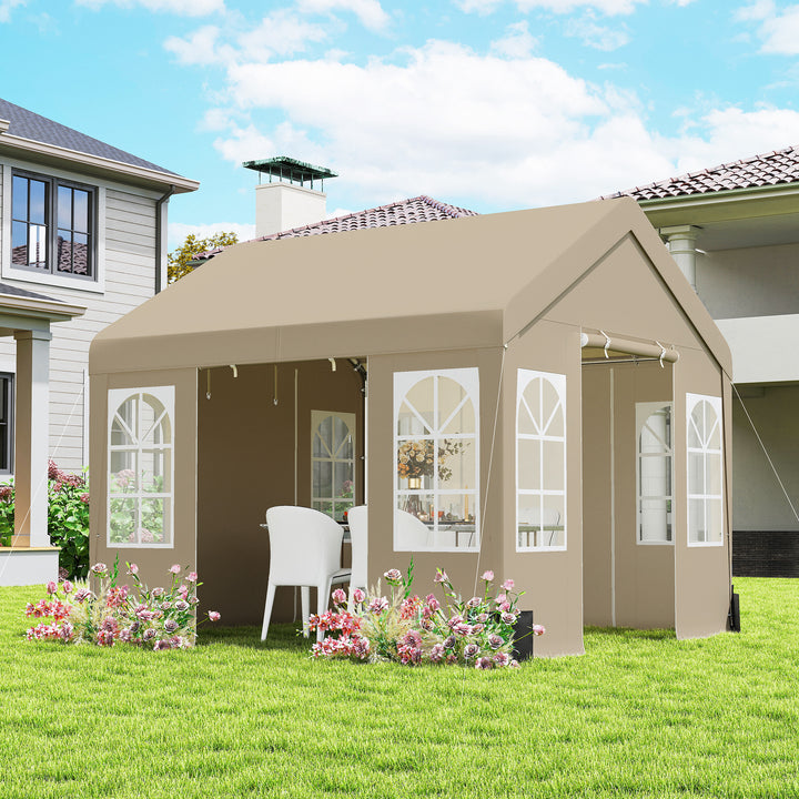 3 x 3 m Party Tent, Outdoor Canopy Tent Shelter with Removable Sidewal