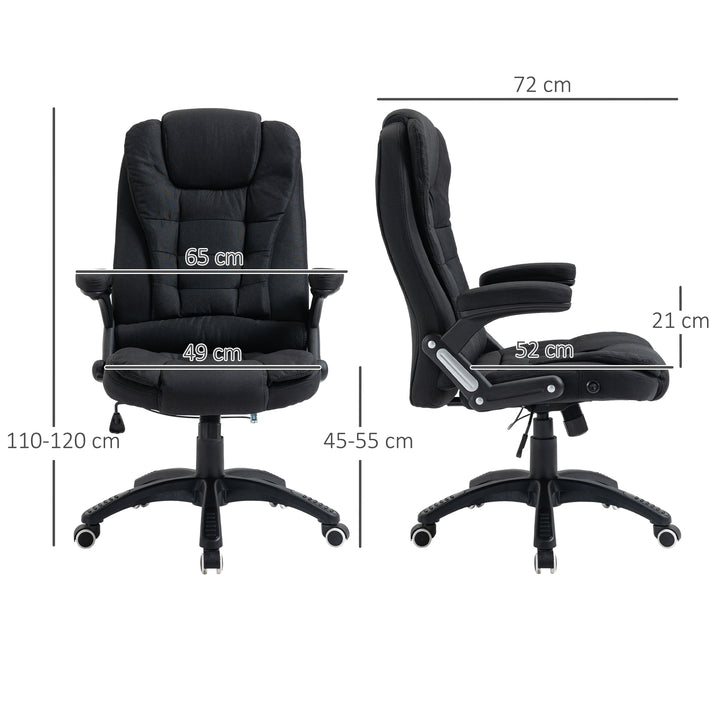 MCL Ergonomic Office Chair Comfortable Desk Chair with Armrests Adjustable Height Reclining and Tilt Function Black