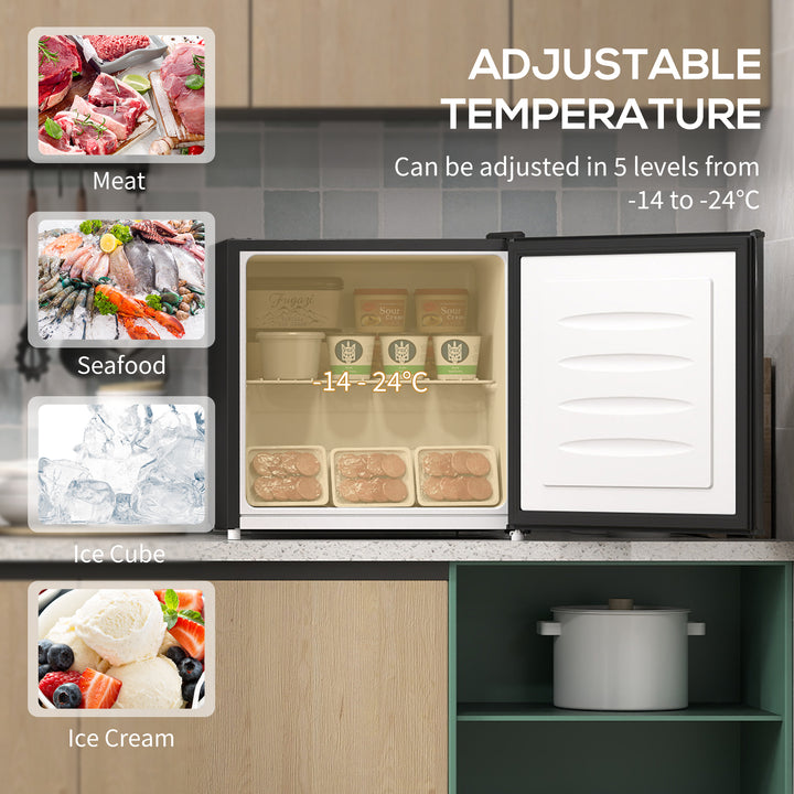 35L Mini Freezer, -24℃ to -14℃ Temperature - Black