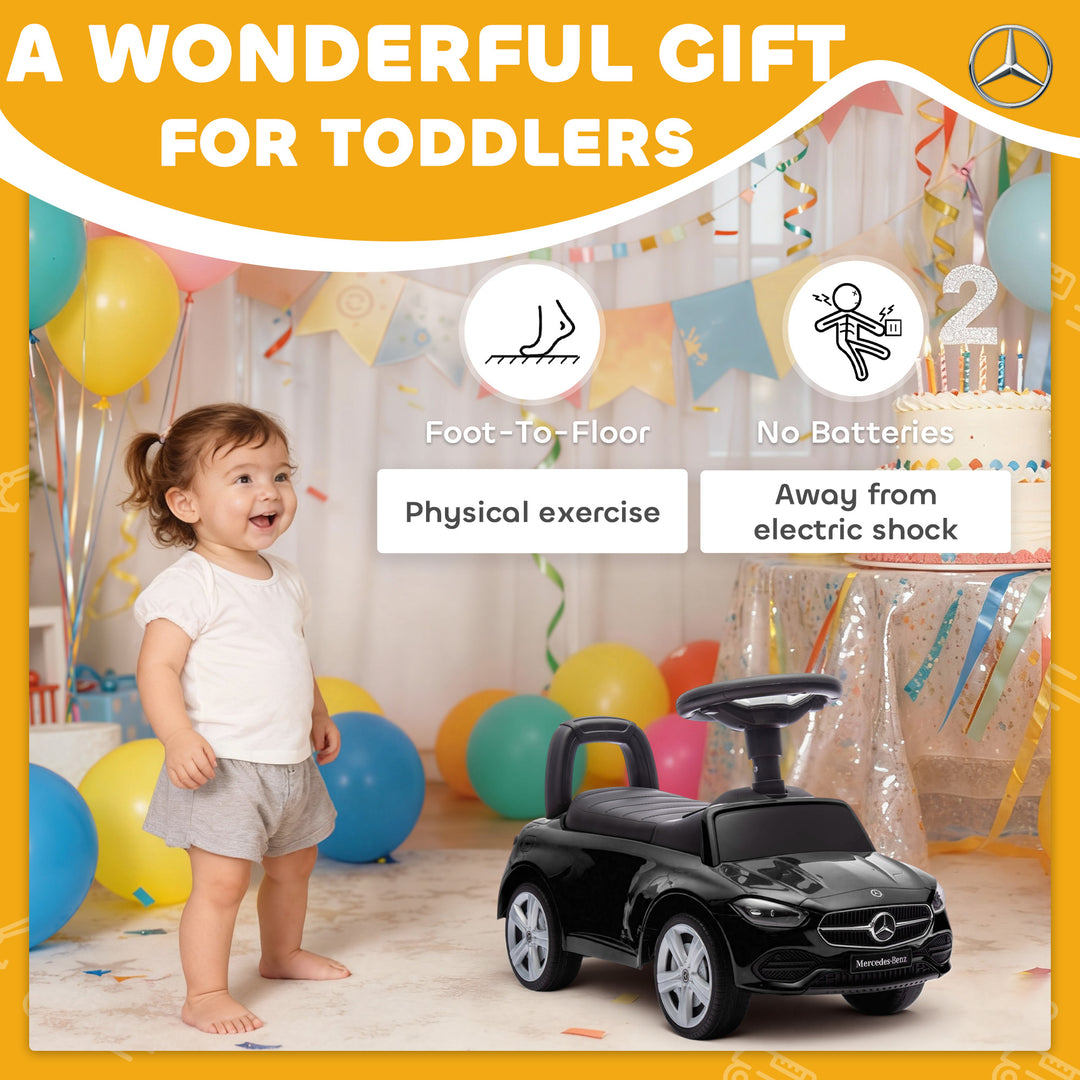Official Mercedes-Benz Ride On Car, Foot to Floor Sliding Walker with 