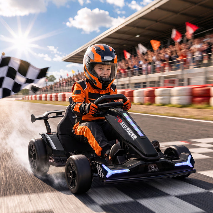 24V Electric Go Kart for Kids 6-12 Years with Drift Mode, Adjustable - view 2
