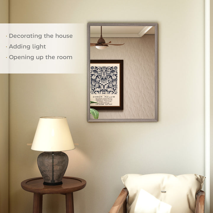 Wall Bathroom Mirror, 50 x 70 cm Wall-Mounted Mirror for Living Room, 