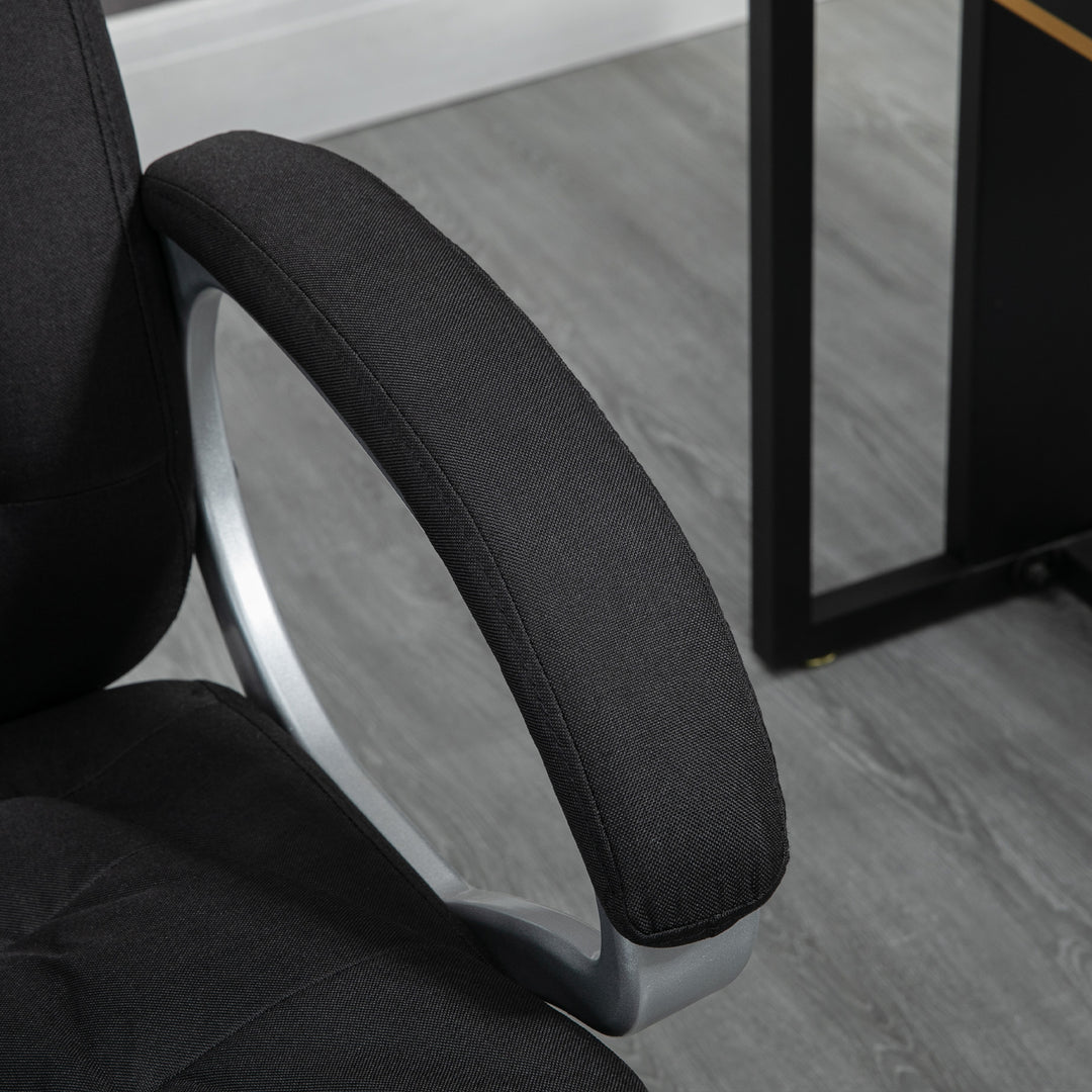 Office Chair Computer Chair Executive Office Chair with Height Adjustable, Comfortable Desk Chair for Home Office Fabric Black