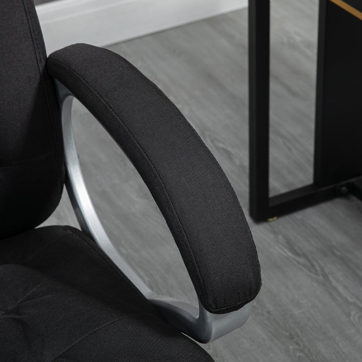 Office Chair Computer Chair Executive Office Chair with Height Adjustable, Comfortable Desk Chair for Home Office Fabric Black