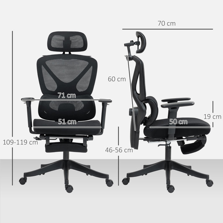 Ergonomic and Adjustable Office Chair - Black