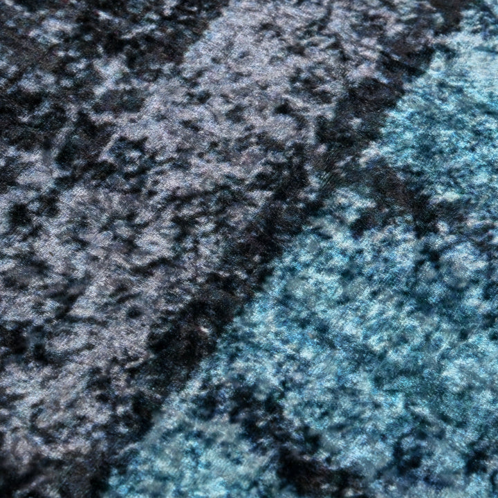 MCL Blue Geometric Rug, Modern Area Rugs Large Carpet for Living Room, Bedroom, Dining Room, 160x230 cm