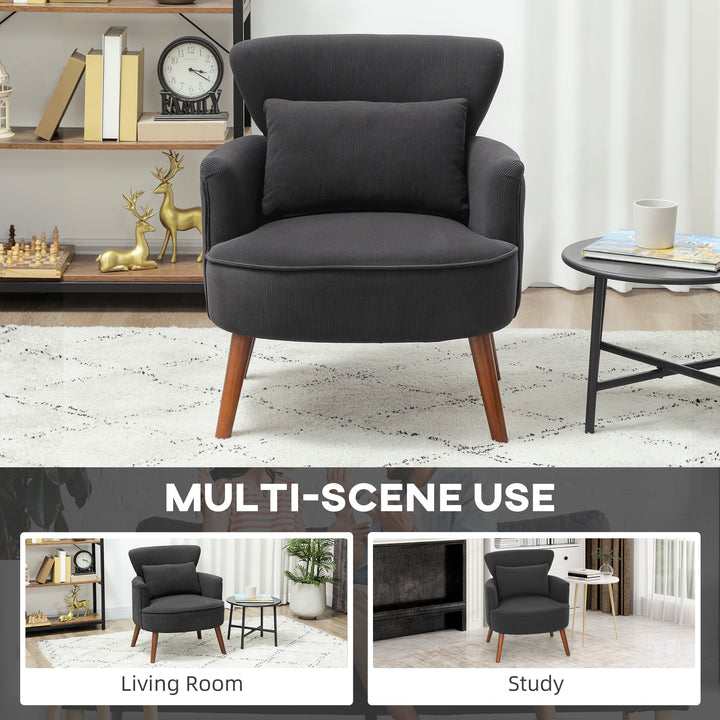 MCL Corduroy Retro Accent Chair - Black