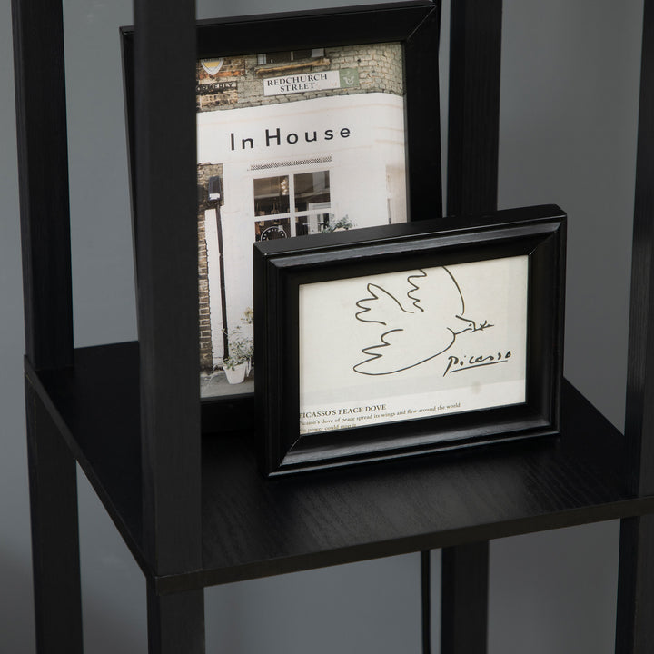 MCL Floor Lamp with Shelves, Modern Tall Standing Lamps with Fabric Lampshade, Chain Switch and Dual Light for Living Room, Bedroom, Bulb not Included, Black