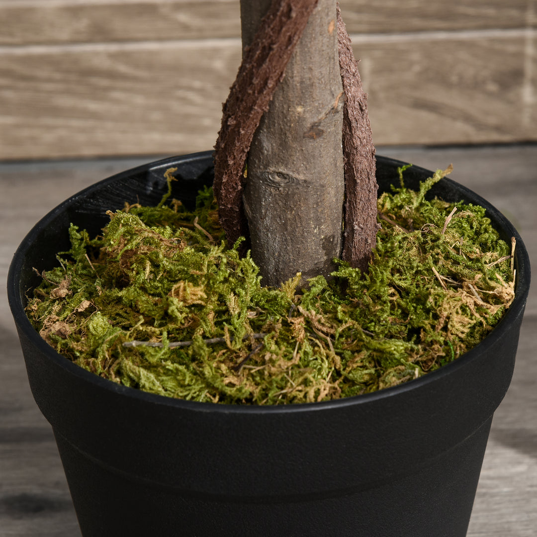 MCL Artificial Bay Laurel Topiary Trees w/ Pot Fake, Set Of 2 120cm/4FT Indoor Greenery Plant Home Office Garden Decor Green