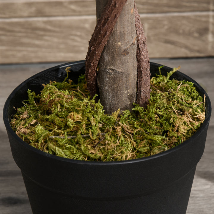 MCL Artificial Bay Laurel Topiary Trees w/ Pot Fake, Set Of 2 120cm/4FT Indoor Greenery Plant Home Office Garden Decor Green