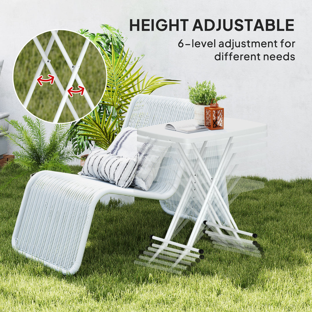 Minimal Folding Outdoor Table - White